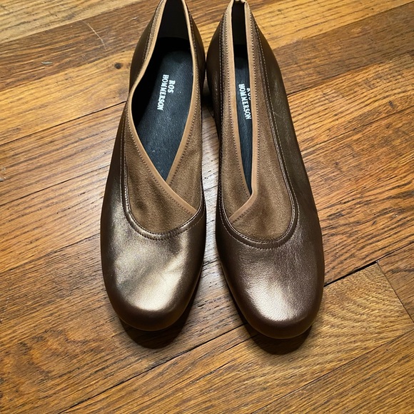 Ros Hommerson Bronze Leather Comfort Flats – Size 9M - Picture 2 of 7